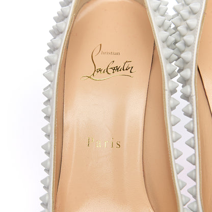 Christian Louboutin Nappa Pigalle Spikes 100 Pumps 36 White 5 of 7