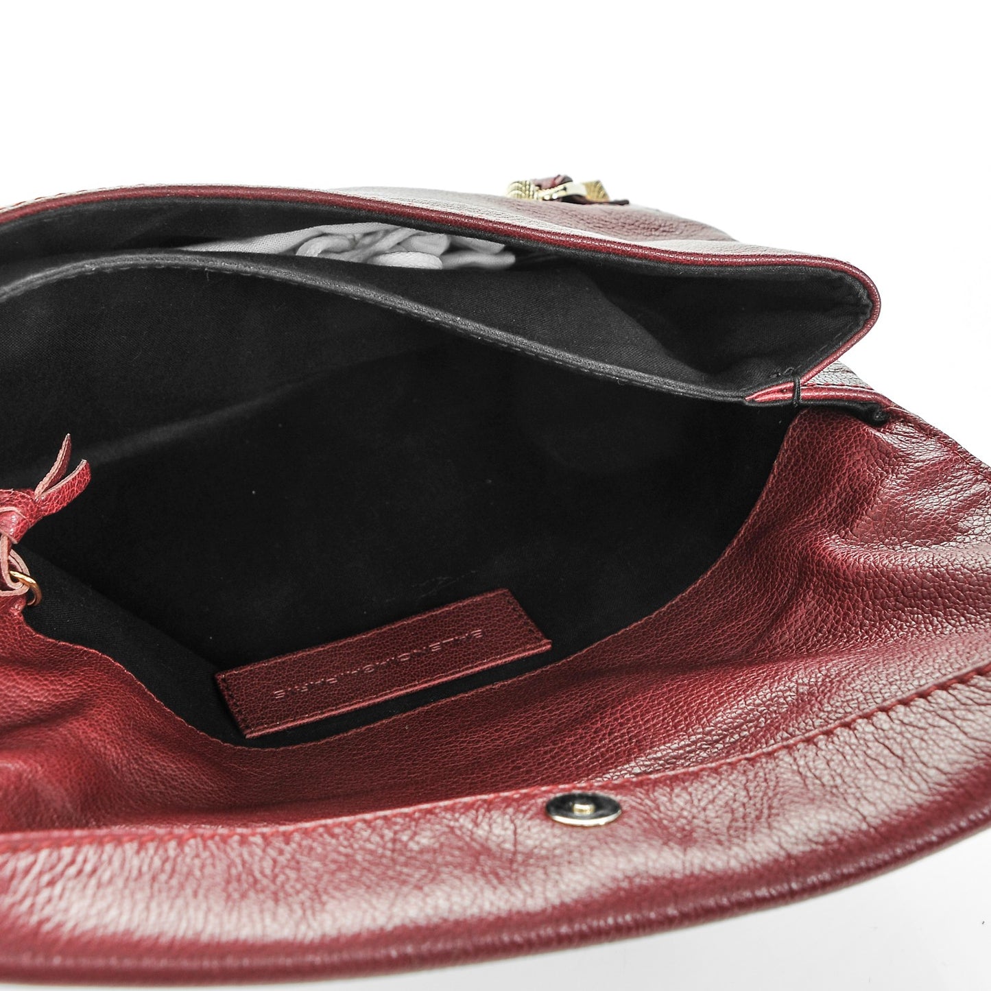 Chevre Hamilton Giant 12 Gold Hardware Envelope Clutch Bordeaux