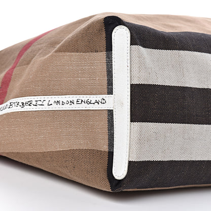 Burberry Coated Canvas Mega Check Sketchbook Large Reversible Doodle Tote White 24 of 27