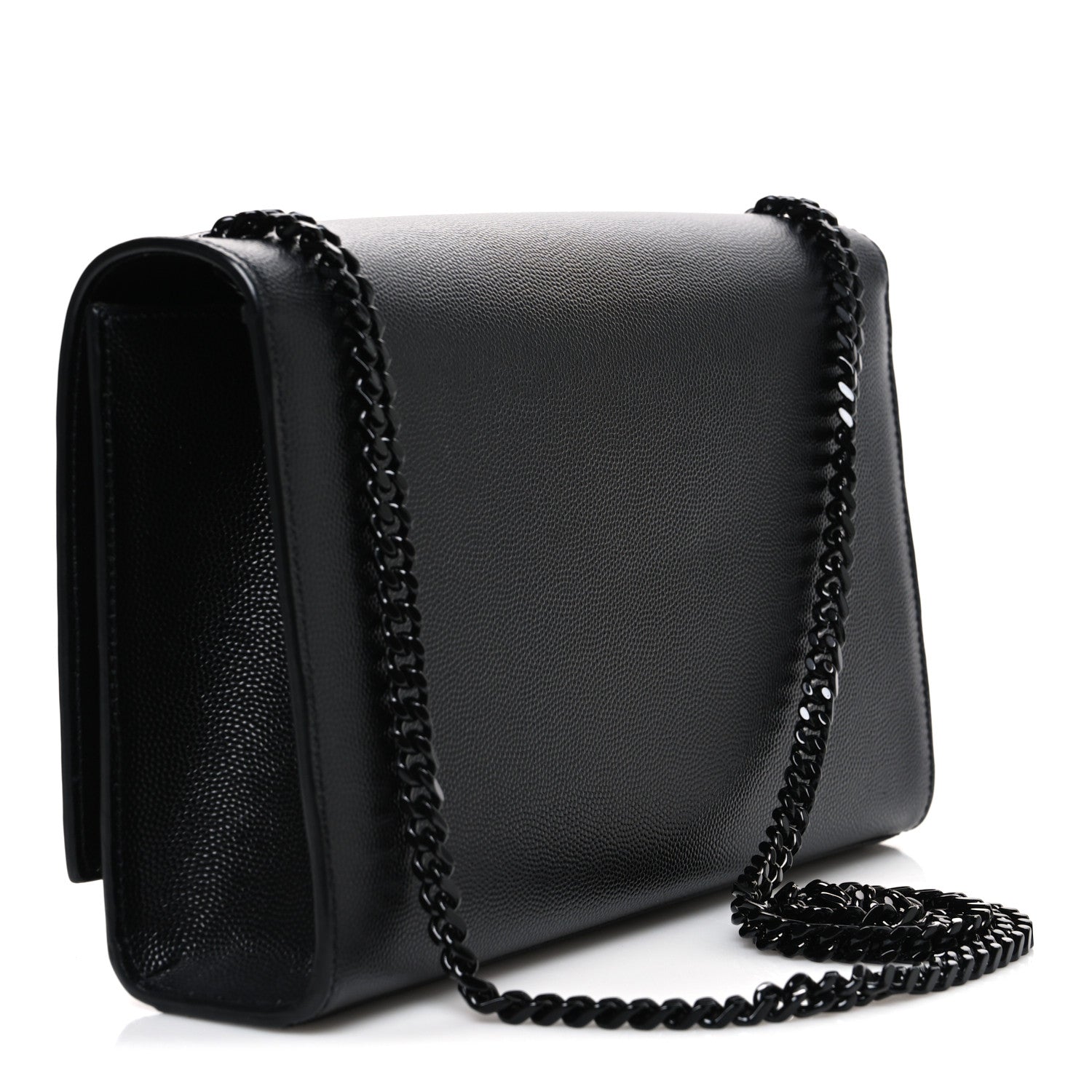 Saint Laurent Grain De Poudre Medium Classic Monogram Monochrome Kate Satchel Black 3 of 10