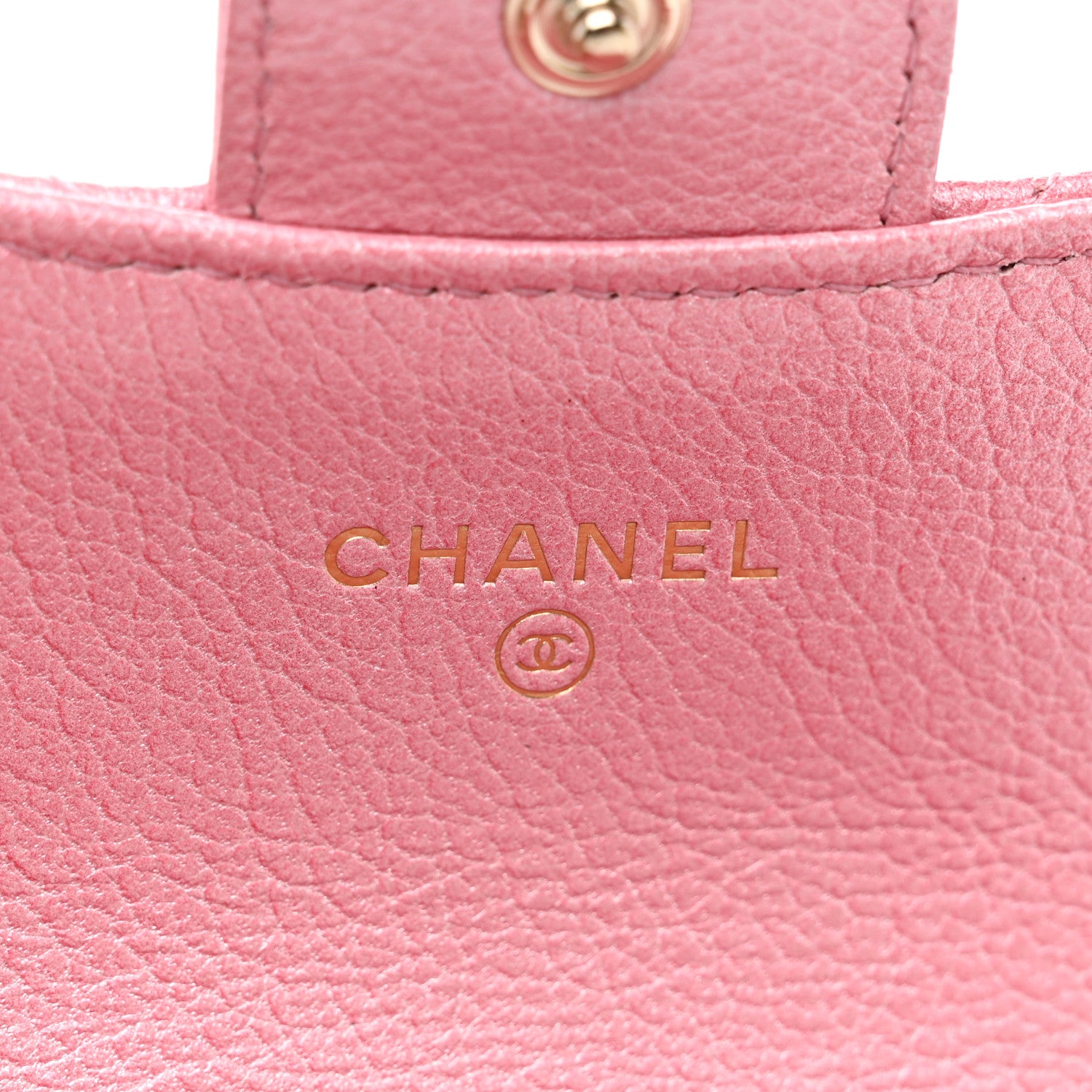 Chanel Cloudy Pearly Goatskin Quilted Flap Card Holder Wallet Light Pink 7 of 8