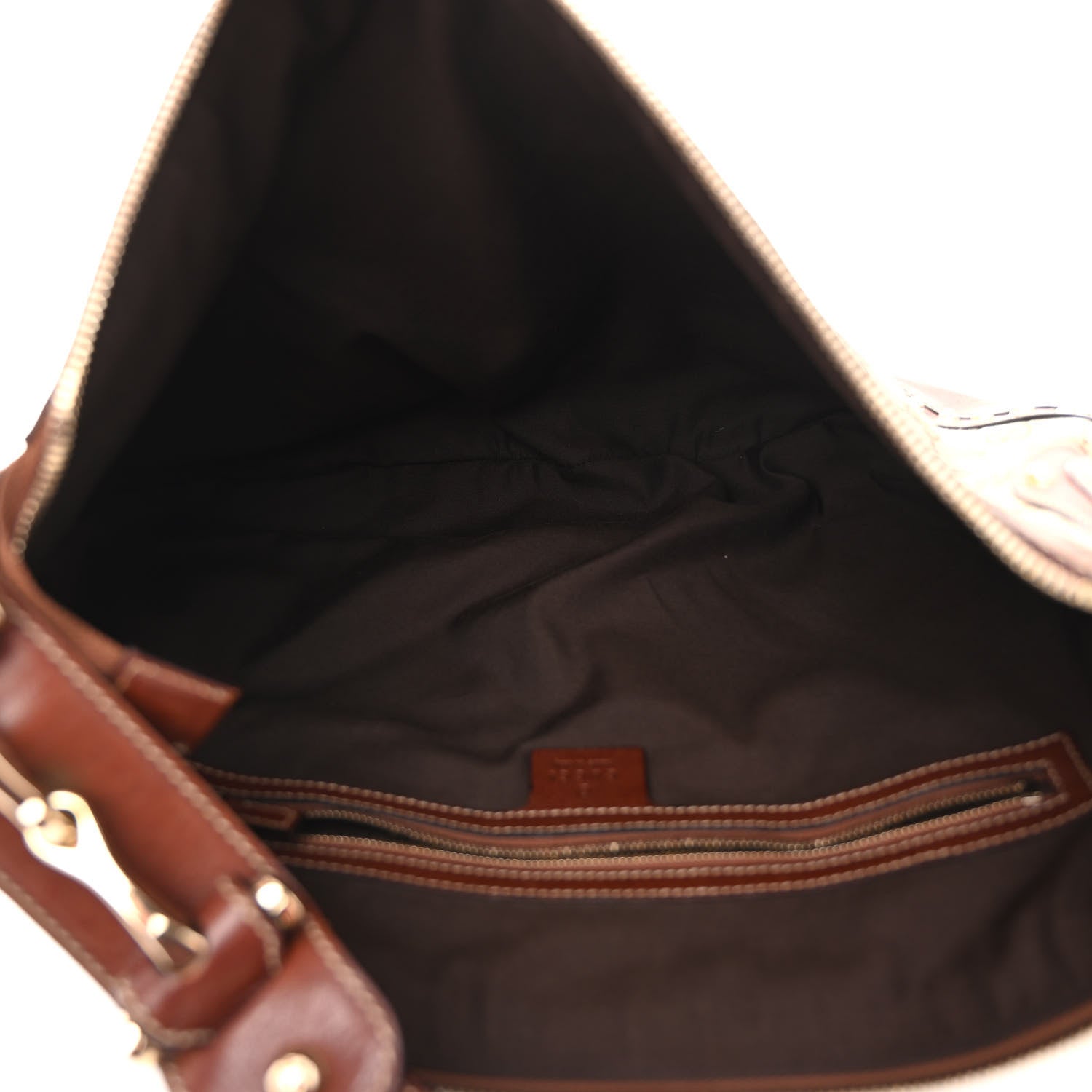 Gucci Monogram Web Studded Pelham Shoulder Bag Dark Brown 5 of 12