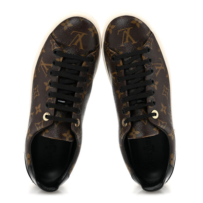 Louis Vuitton Patent Monogram Frontrow Sneakers 39 2 of 9