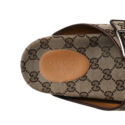 Gucci GG Monogram Lavaredo Eco Fabric Mens Slide Sandals With Straps 9 Beige Ebony Light Brown 7 of 11
