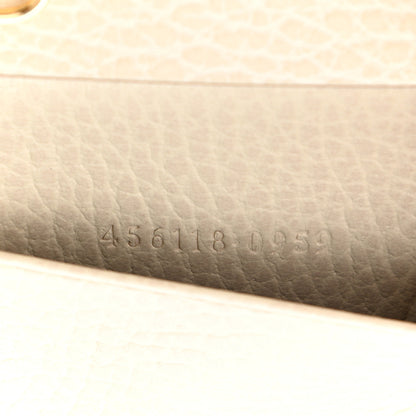 Gucci Dollar Calfskin GG Supreme Monogram GG Marmont 6 Key Holder Case Mystic White Beige Ebony 7 of 8