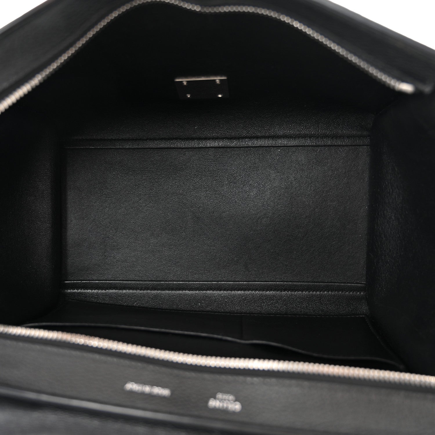 Celine Drummed Calfskin Suede Small Trapeze Black 5 of 13