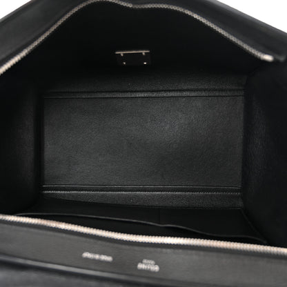 Celine Drummed Calfskin Suede Small Trapeze Black 5 of 13