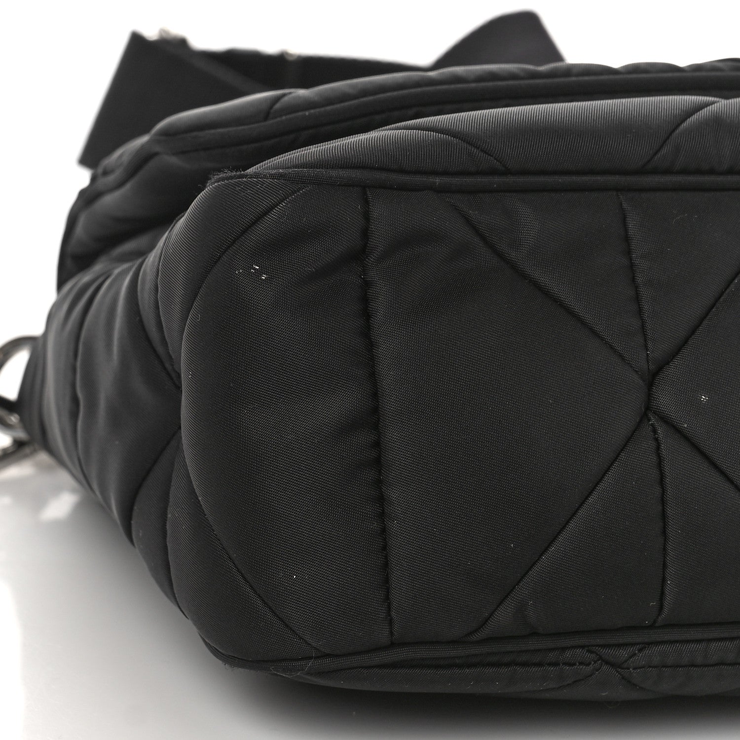 Prada Re-Nylon Quilted Padded Flap Shoulder Bag Black 7 of 9