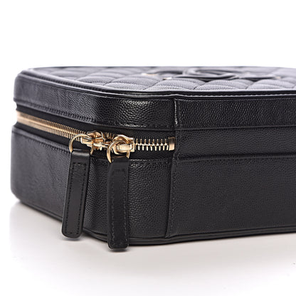 Chanel Caviar Quilted Medium CC Filigree Vanity Case Black 8 of 10