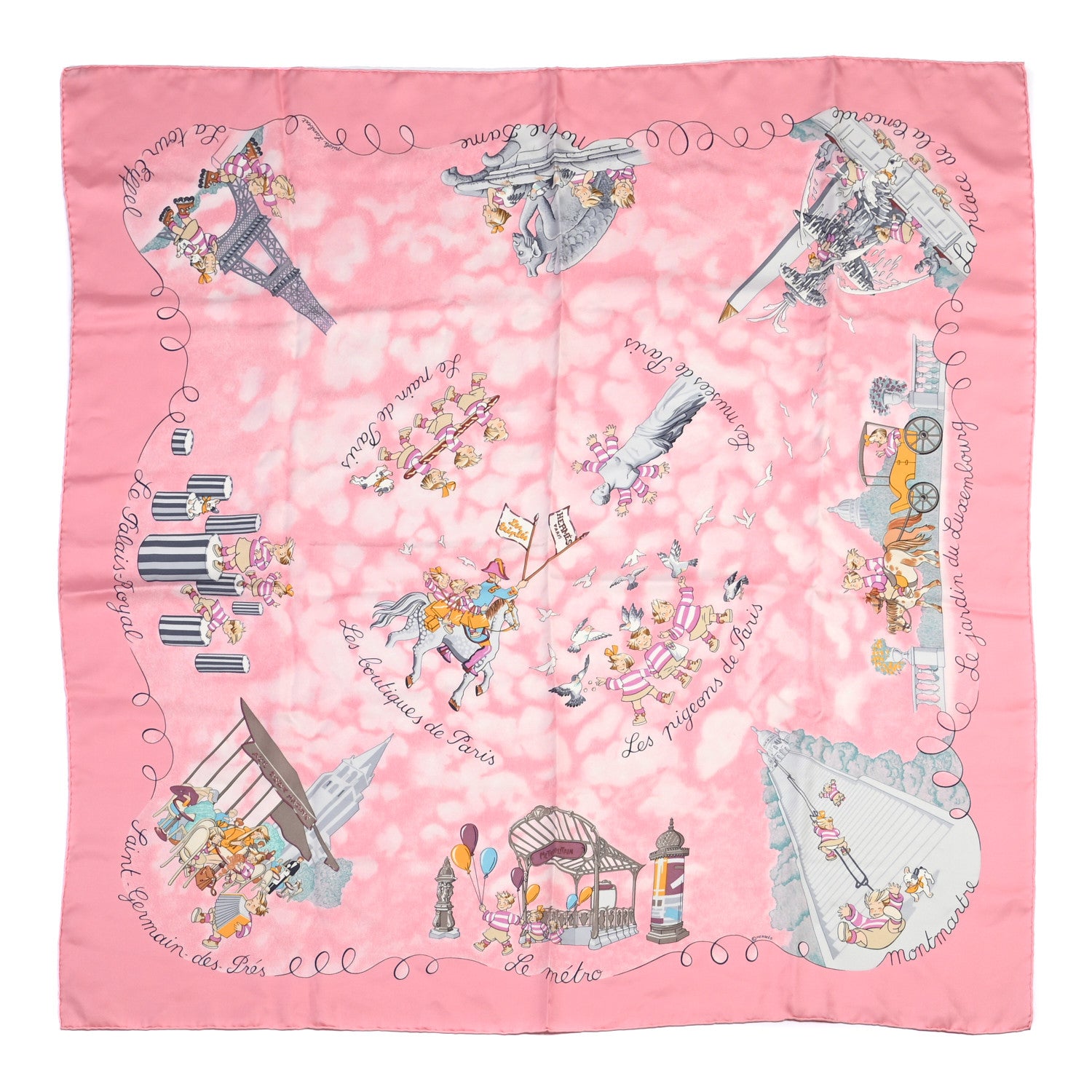 Hermes Silk Les Triples Scarf 90 1 of 12