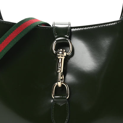 Gucci Glossed Calfskin Small Jackie Shoulder Bag Forest Green 8 of 10