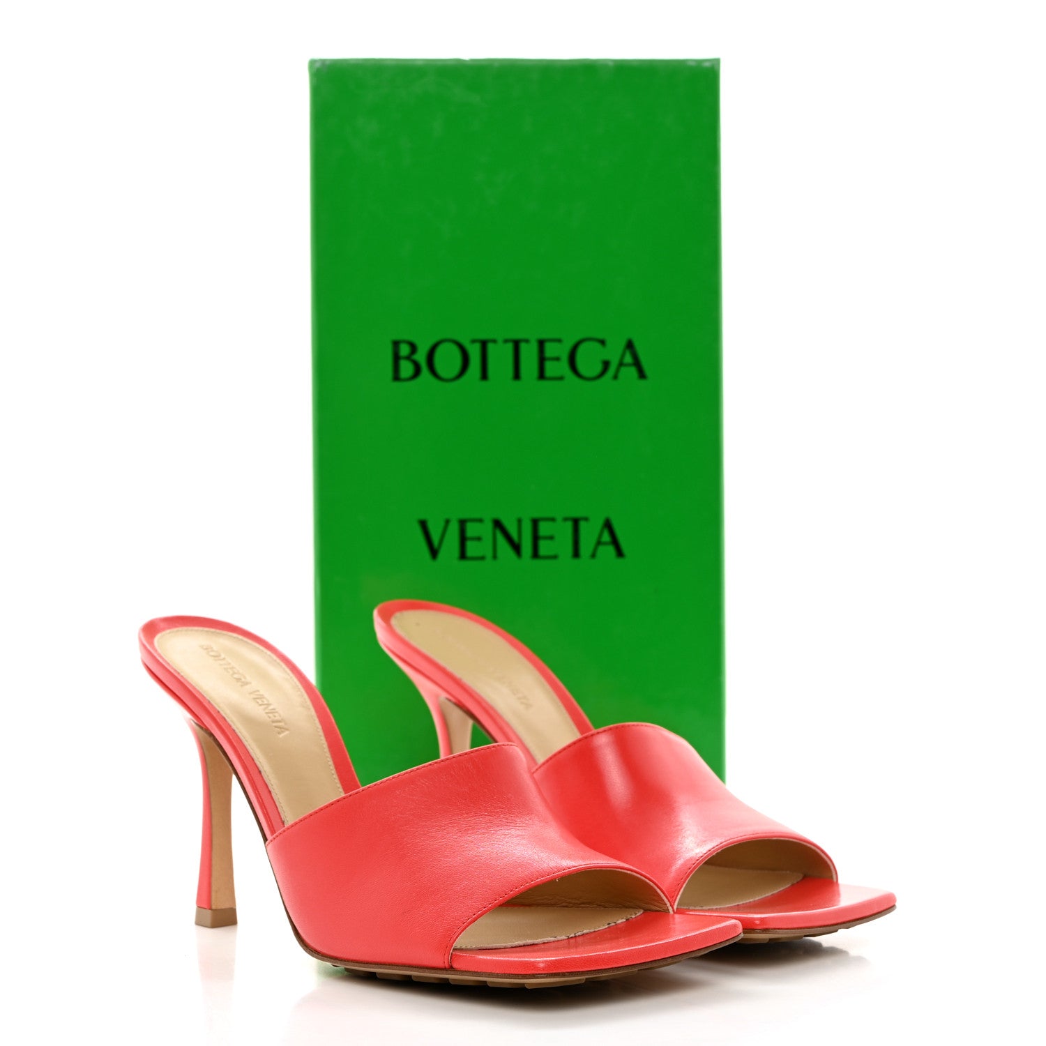 Bottega Veneta Lambskin Stretch Mule Sandals 39 Bright Red 8 of 8