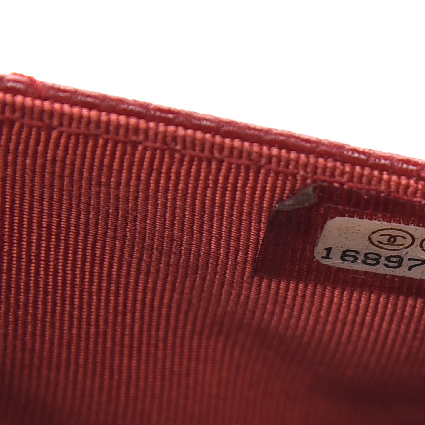 Caviar Quilted Wallet on Chain WOC Red