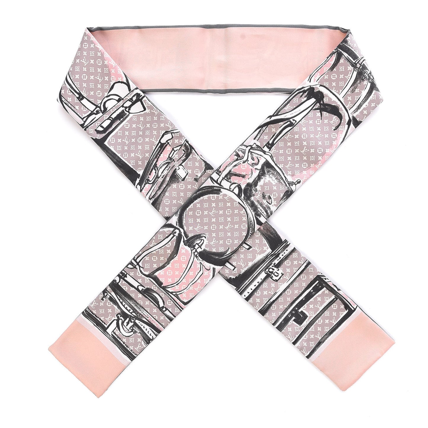 Silk Monogram Trunks Bandeau Rose Poudre