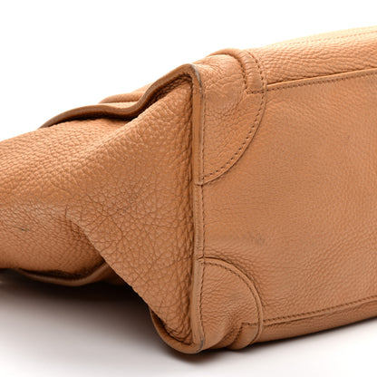 Celine Drummed Calfskin Mini Luggage Camel 6 of 13