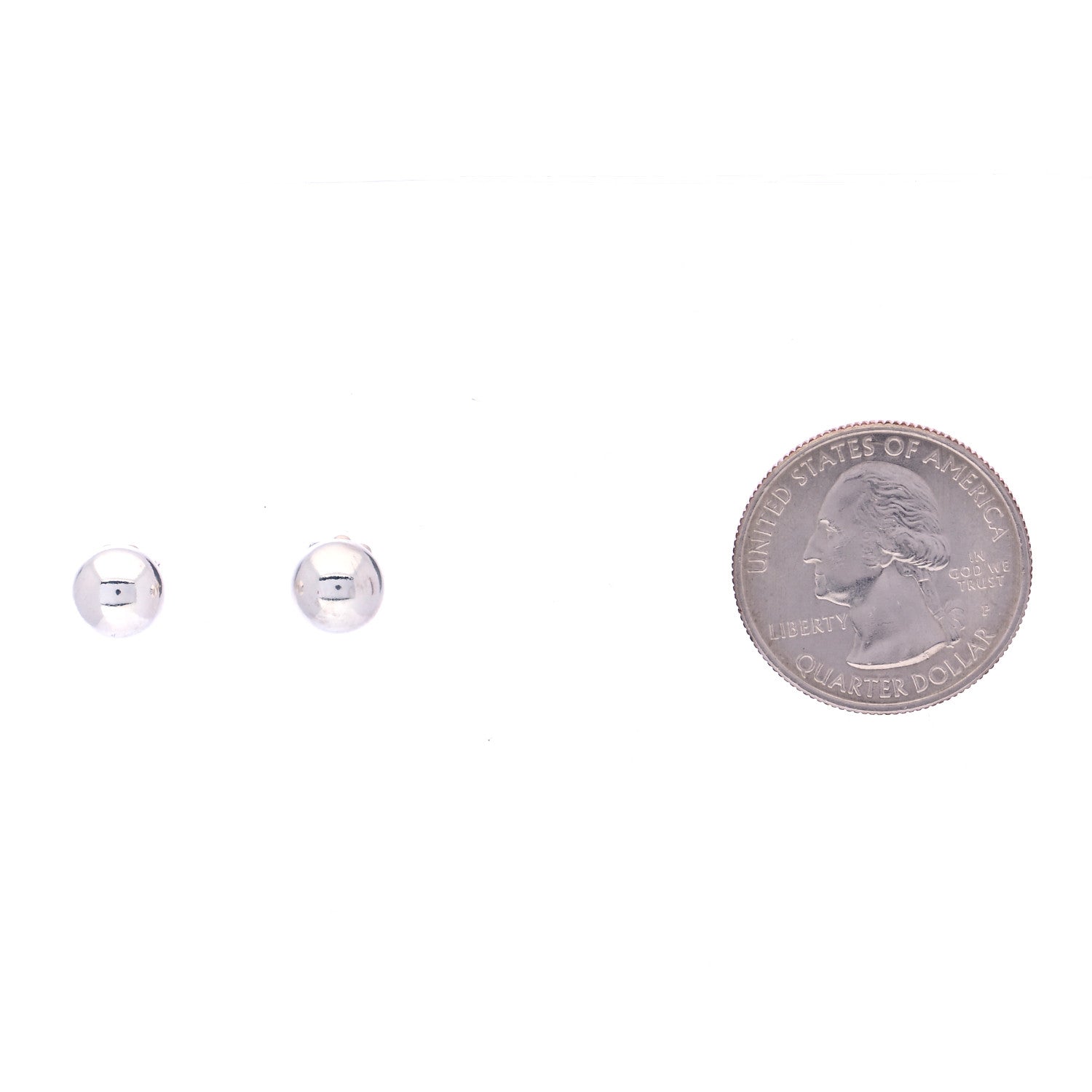 Tiffany Sterling Silver 8mm HardWear Ball Earrings 2 of 5