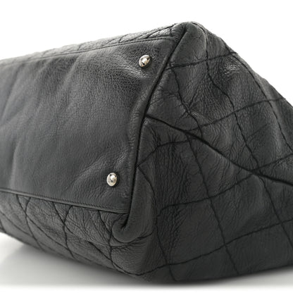 Chanel Glazed Calfskin Large On The Road Tote Black 11 of 13