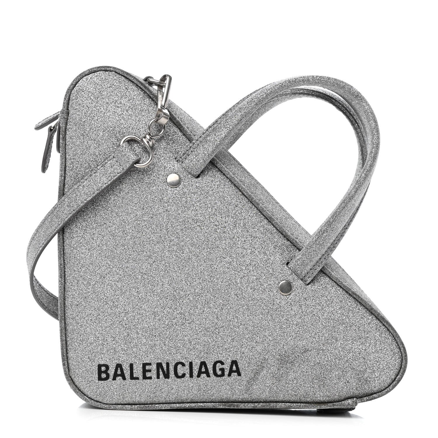 Balenciaga Glitter XS Triangle Chain Duffle Argent 1 of 8