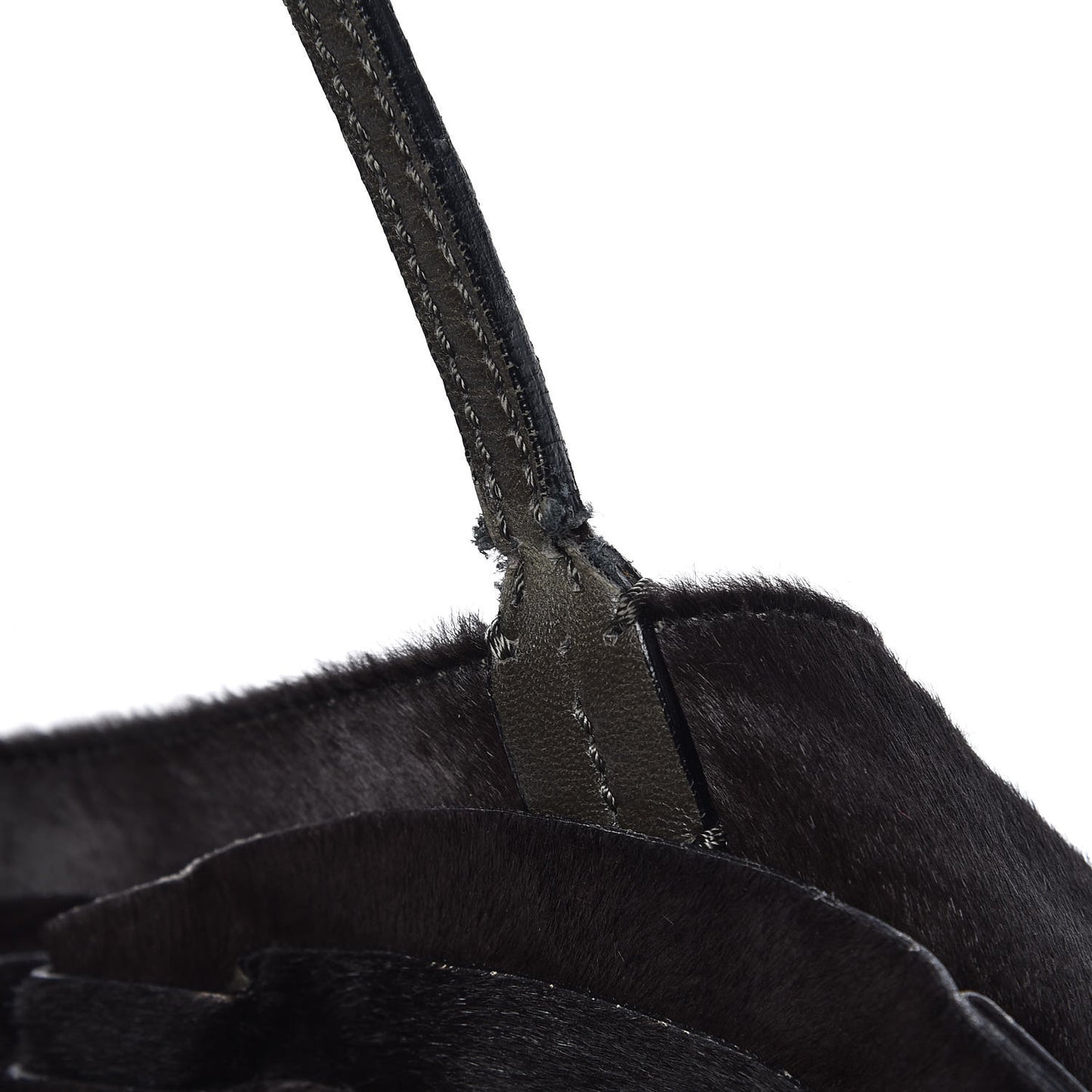 Calf Hair Petale Tote Brown