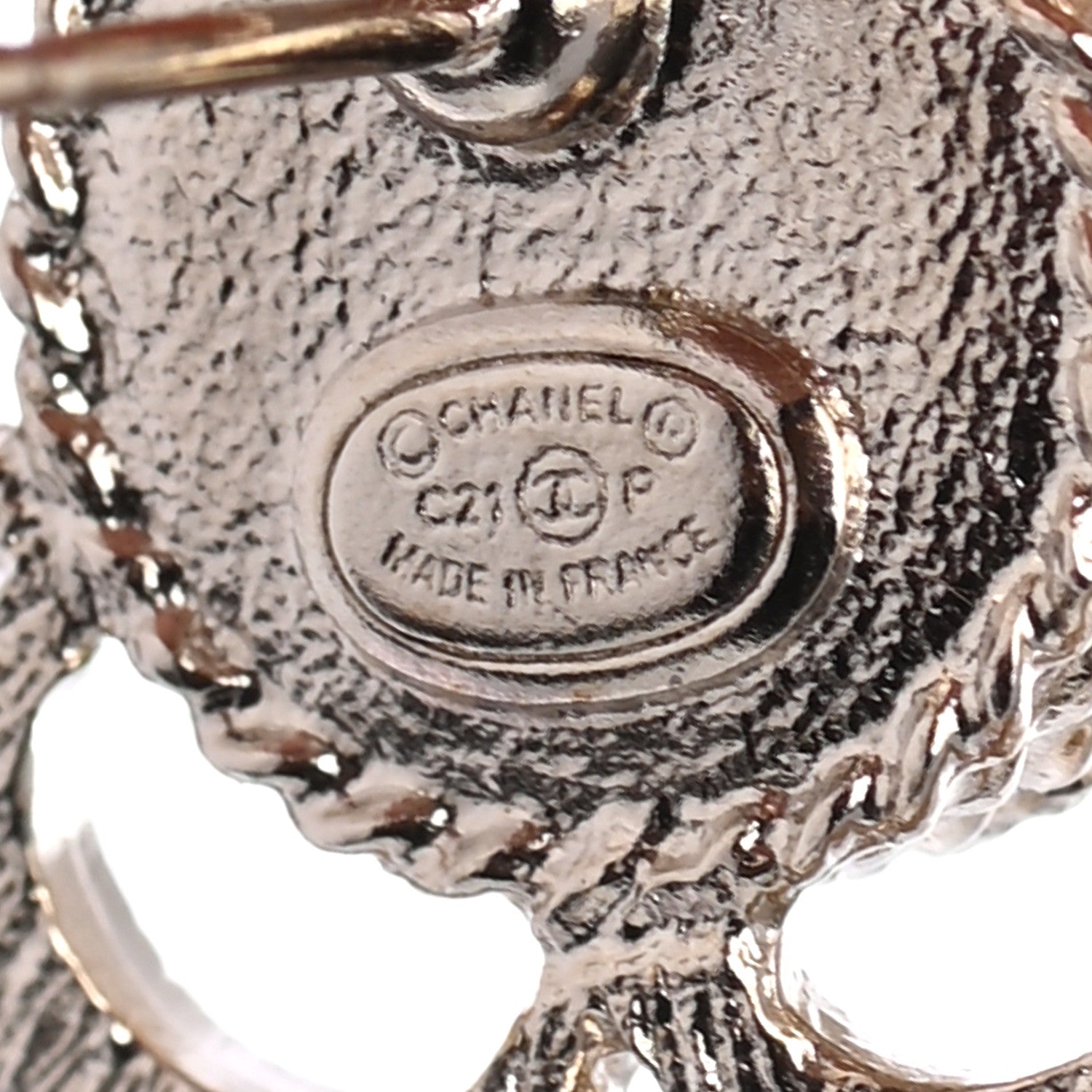 Chanel Pearl Crystal CC Earrings Gold 3 of 3