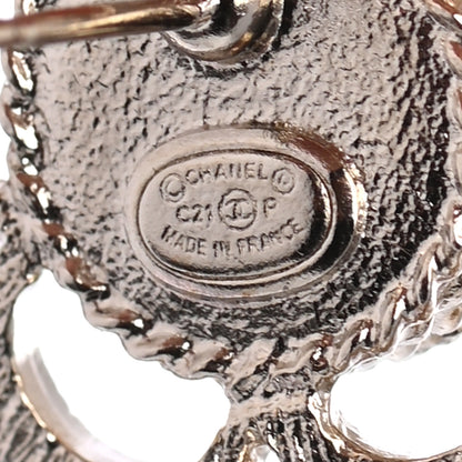 Chanel Pearl Crystal CC Earrings Gold 3 of 3