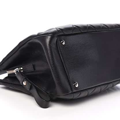 Chanel Caviar Quilted CC Timeless Soft Tote Black 7 of 9
