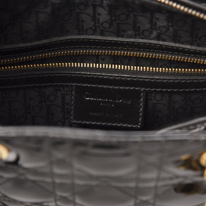 Christian Dior Patent Cannage Large Lady Dior Black 7 of 15