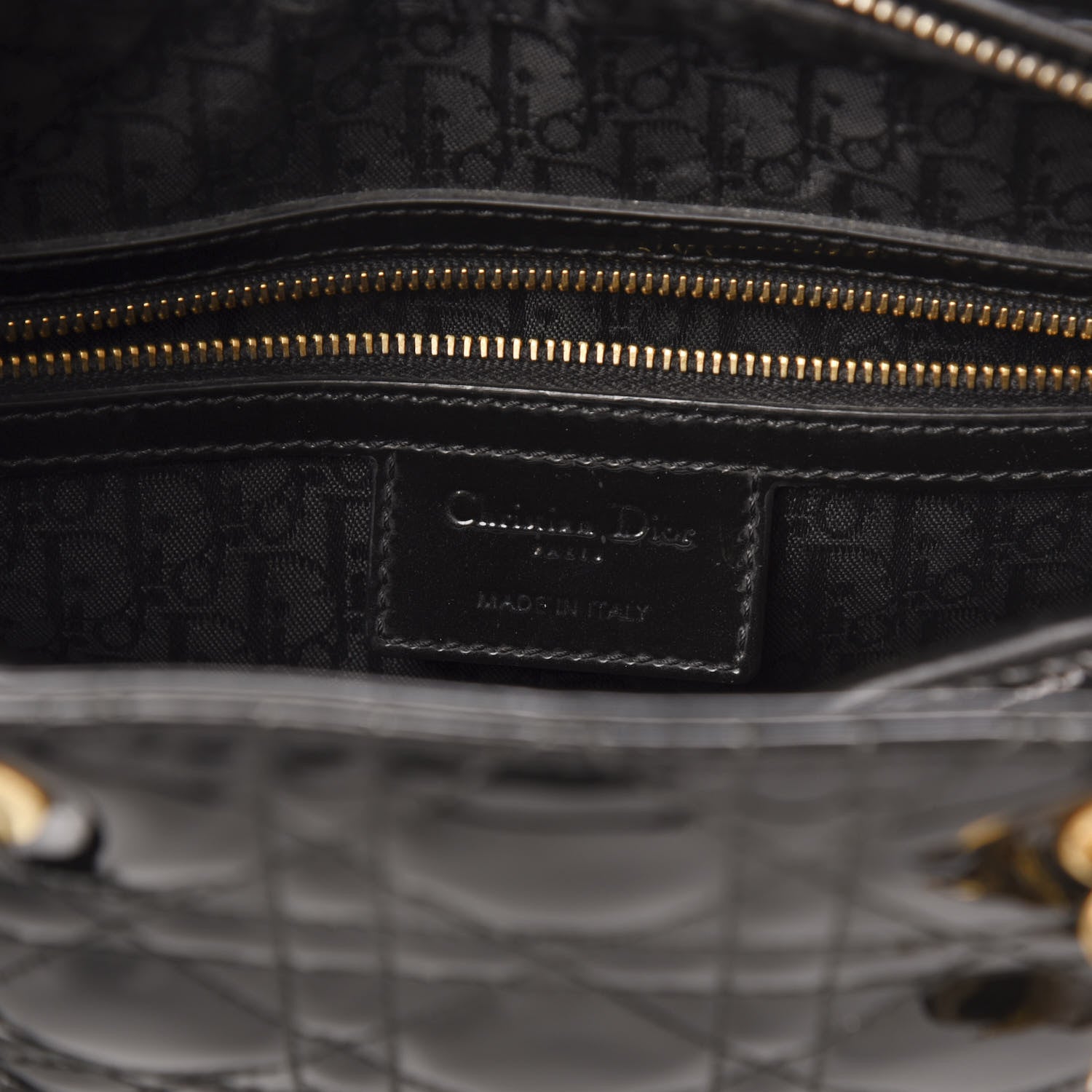 Christian Dior Patent Cannage Large Lady Dior Black 7 of 15