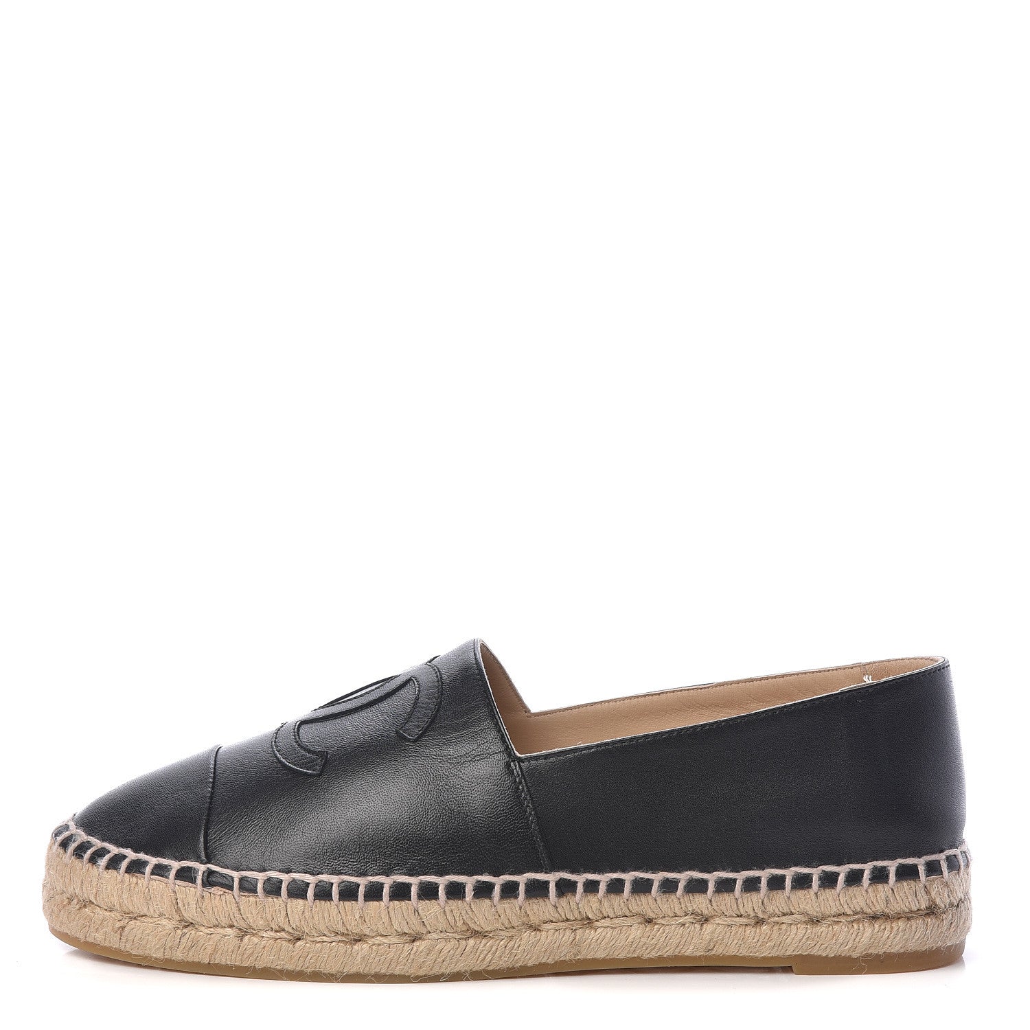 Chanel Lambskin CC Espadrilles 39 Black 1 of 12