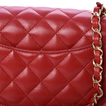 Chanel Lambskin Quilted Mini Rectangular Flap Red 8 of 8