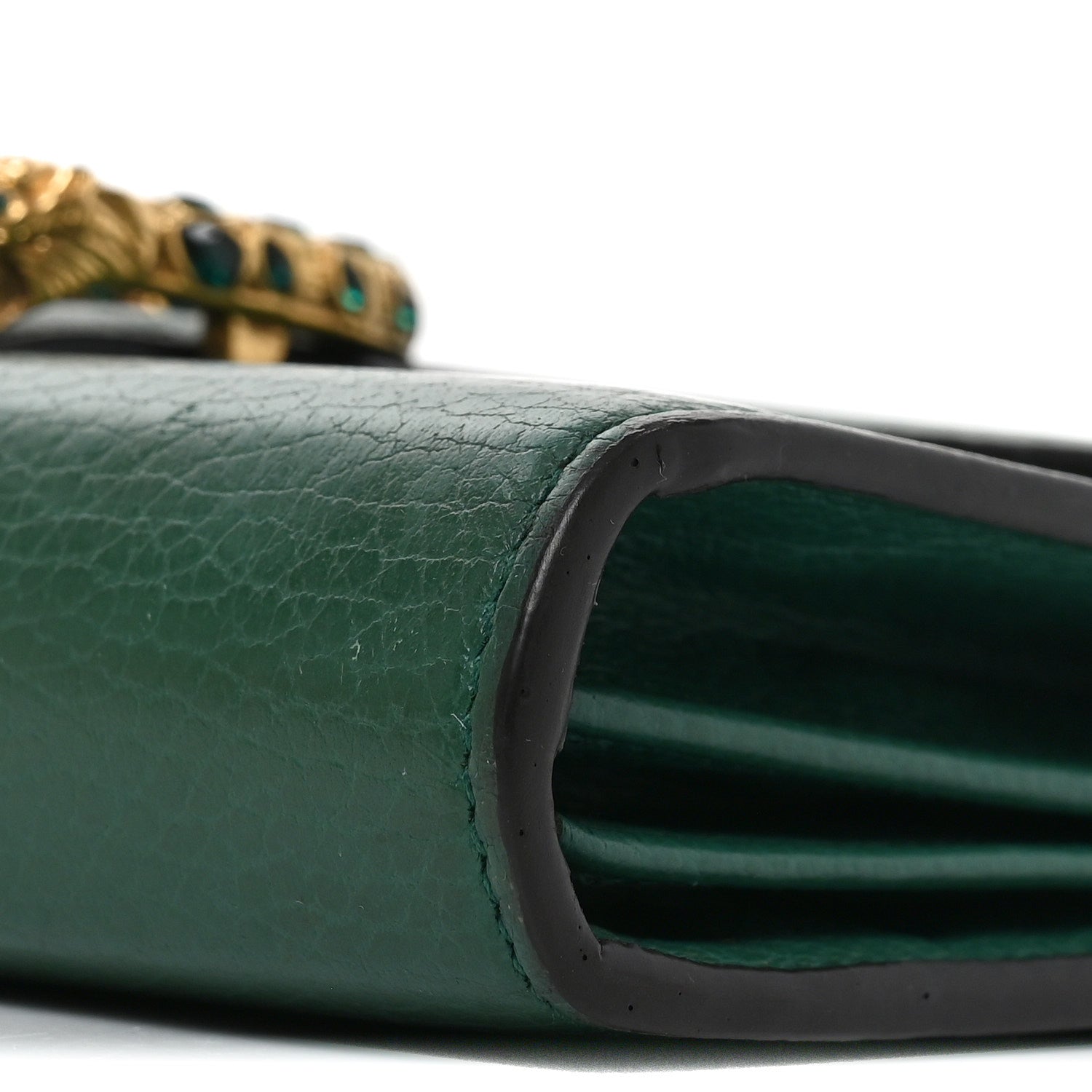 Gucci Calfskin Mini Dionysus Chain Wallet Emerald 1893643