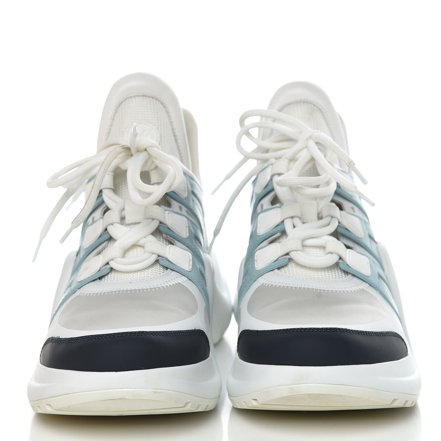 Louis Vuitton Calfskin Technical Nylon LV Archlight Sneakers 41 White Blue Gris 2 of 18