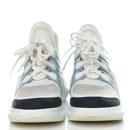 Louis Vuitton Calfskin Technical Nylon LV Archlight Sneakers 41 White Blue Gris 2 of 18