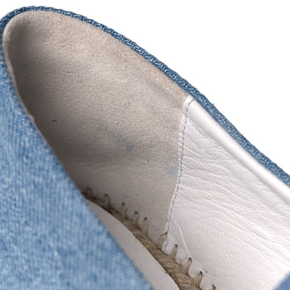 Hermes Denim Canvas Womens Trip Espadrilles 37 Bleu Clair 11 of 12