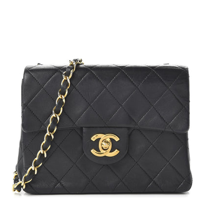 Chanel Lambskin Quilted Mini Square Flap Bag Black 1 of 10