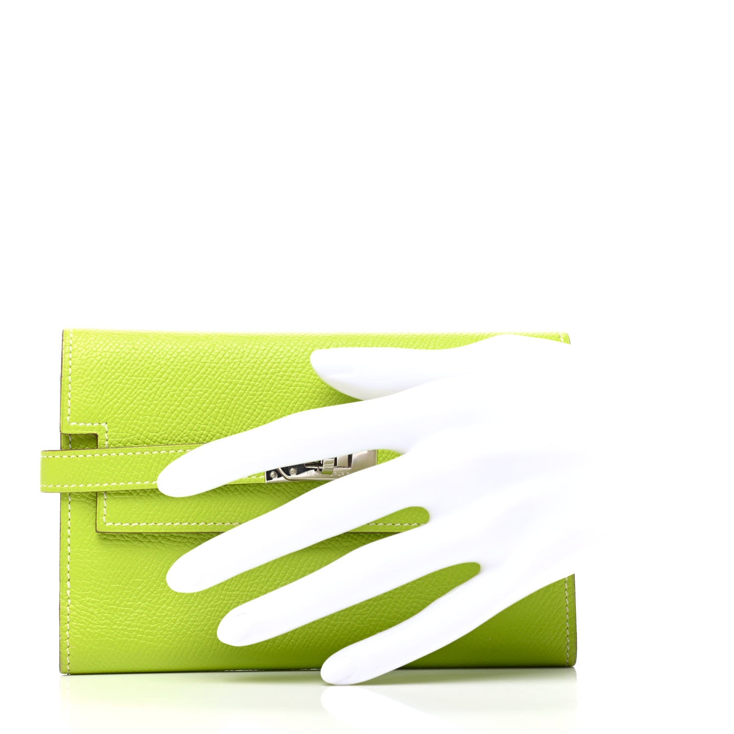 Hermes Epsom Verso Medium Kelly Wallet Kiwi Lichen 2 of 8