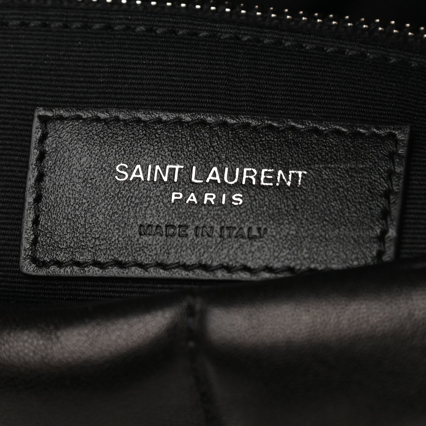 Lambskin Quilted Medium Loulou Puffer Monogram Chain Satchel Black