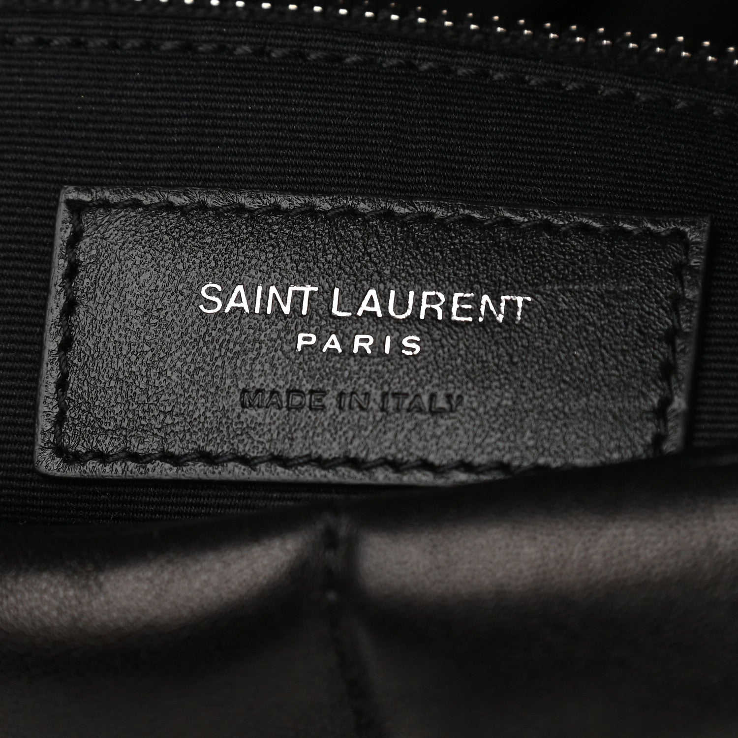 Saint Laurent Lambskin Quilted Medium Loulou Puffer Monogram Chain Satchel Black 7 of 10