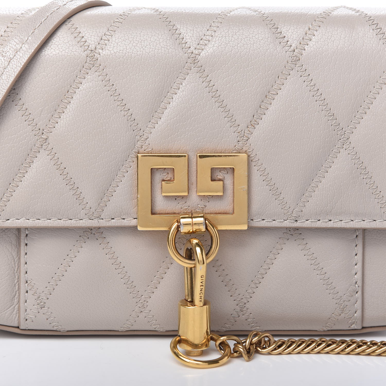 Givenchy Goatskin Quilted GV3 Mini Pocket Convertible Bag Natural 10 of 10