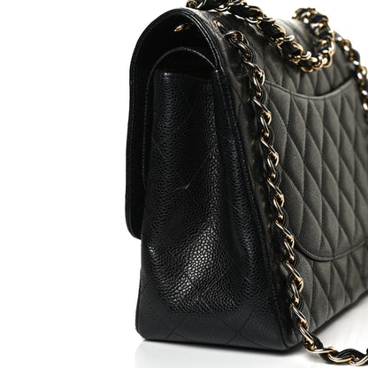 Chanel Caviar Quilted Jumbo Double Flap Black 12 of 13