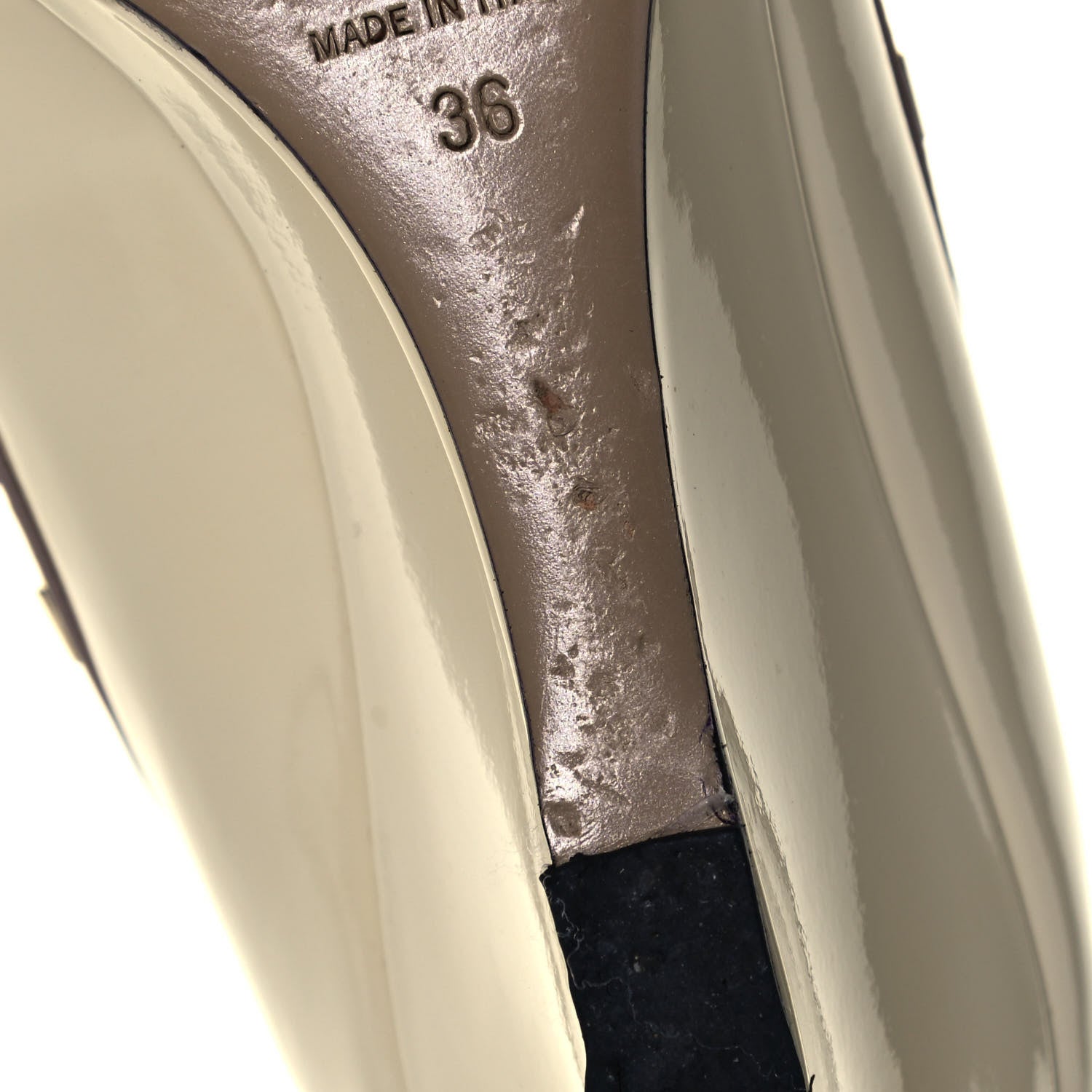 Valentino Garavani Patent Rockstud 70mm Wedges 36 Ivory Poudre 8 of 10