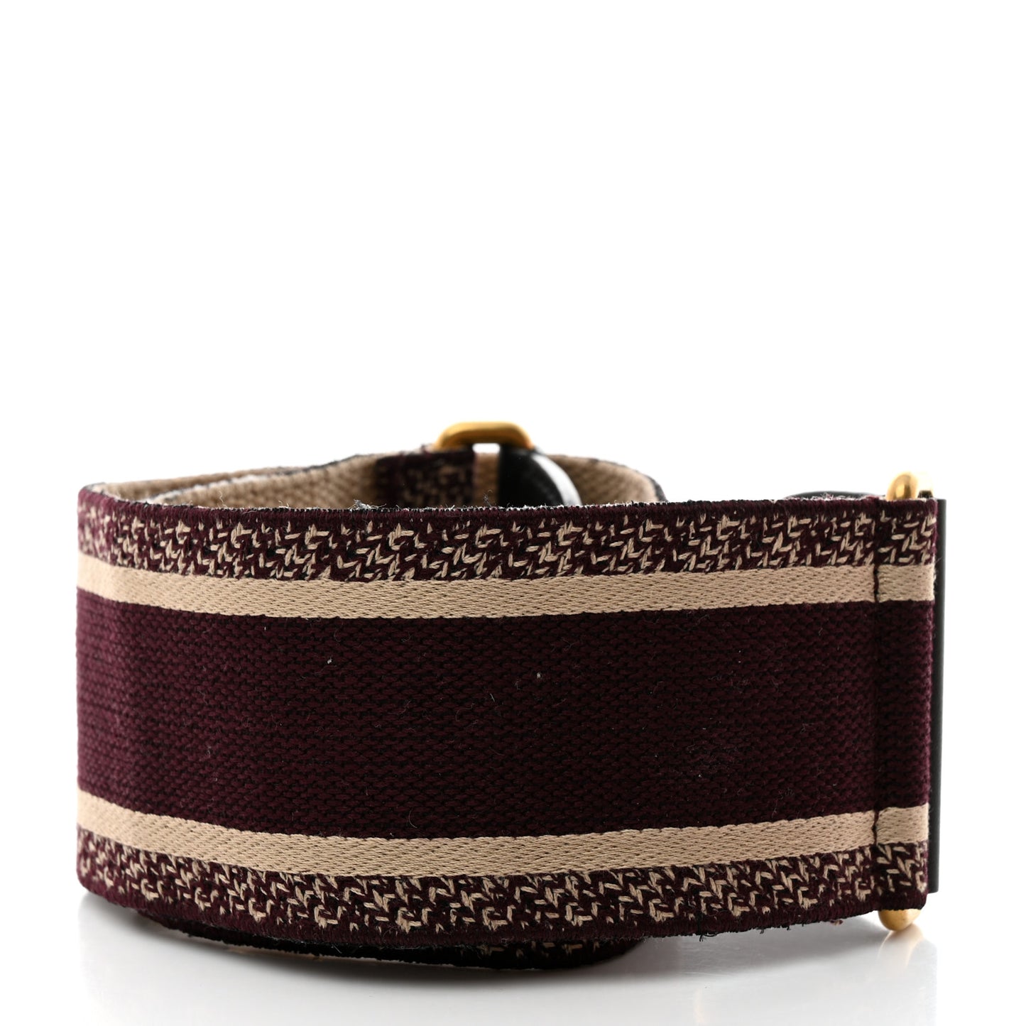 Canvas Embroidered Shoulder Strap Burgundy