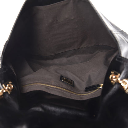 Fendi Vitello Acqua Maxi Baguette Shoulder Bag Black 5 of 9
