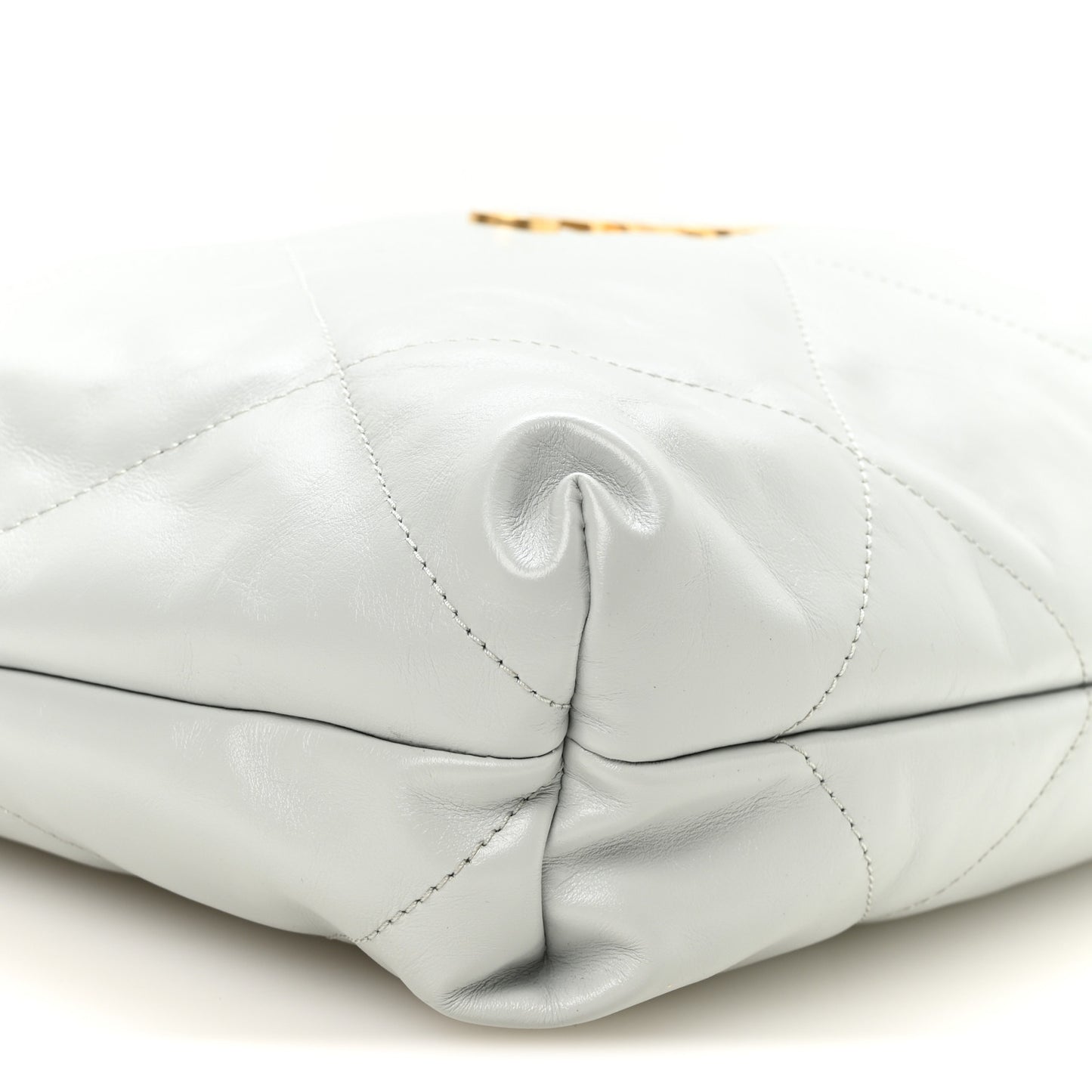 Shiny Calfskin Quilted Chanel 22 Light Blue