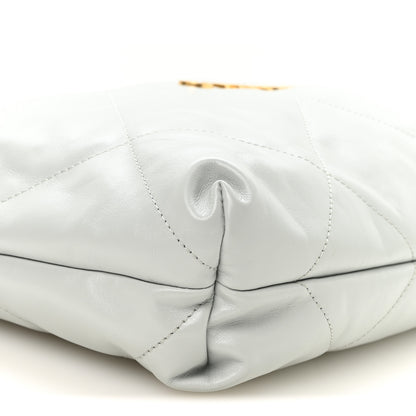 Chanel Shiny Calfskin Quilted Chanel 22 Light Blue 10 of 11
