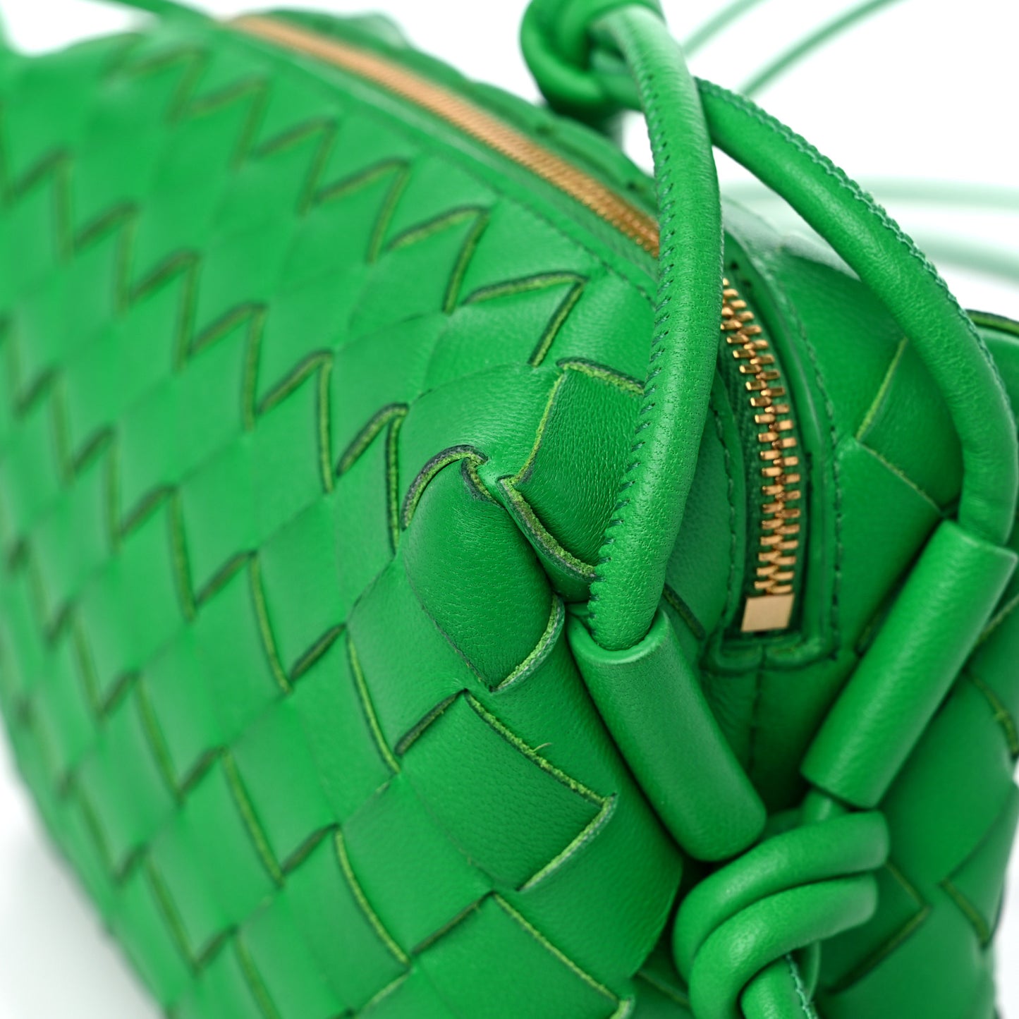 Nappa Intrecciato Mini Loop Camera Bag Parakeet