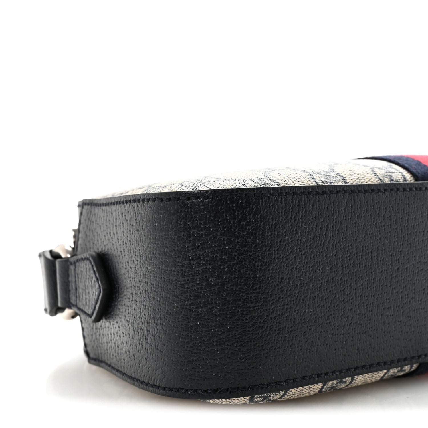 Gucci GG Supreme Monogram Textured Dollar Calfskin Web Small Ophidia Camera Bag Beige Blue 8 of 9