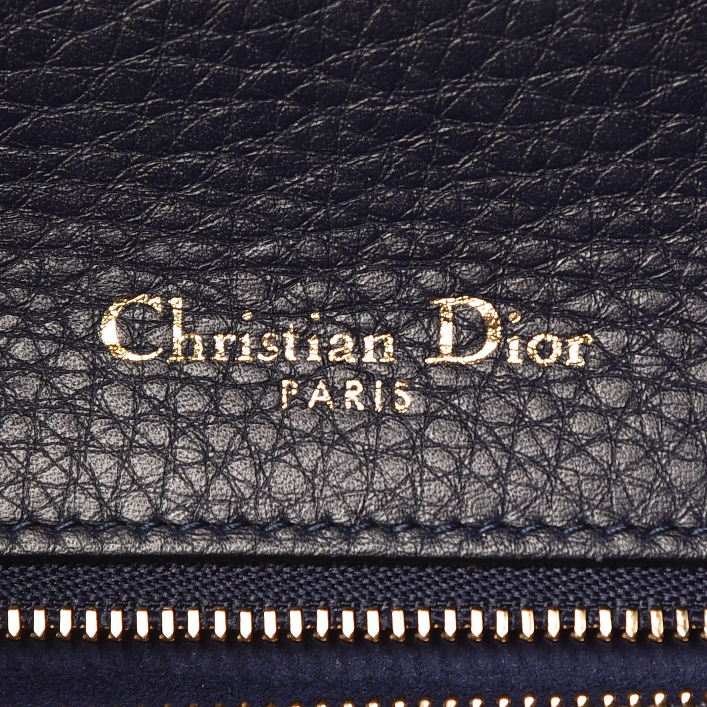 Grained Calfskin Medium Diorama Flap Bag Blue