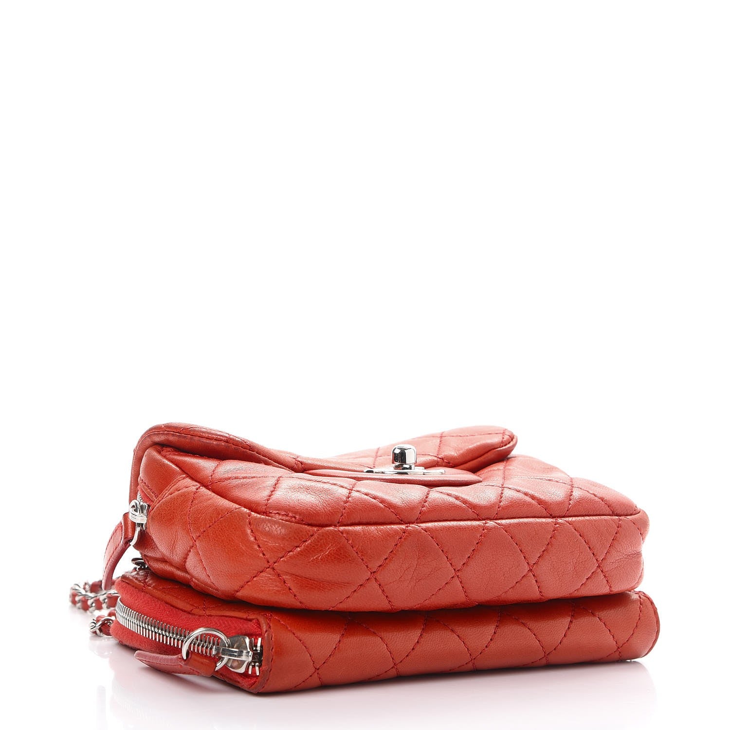 Chanel Lambskin Quilted New Mini Flap Red 5 of 12
