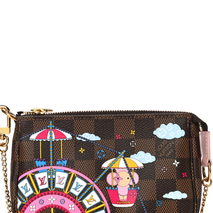 Louis Vuitton Damier Ebene 2020 Christmas Animation Big Wheel Mini Pochette Accessories Rose Ballerine 9 of 12